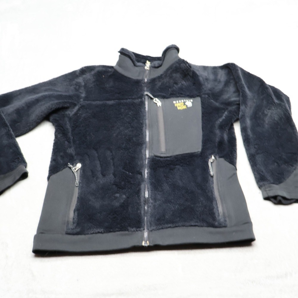 Mountain Hardwear Jacket Women Medium Black Monkey Fuzzy Fleece Full Zip Outdoor